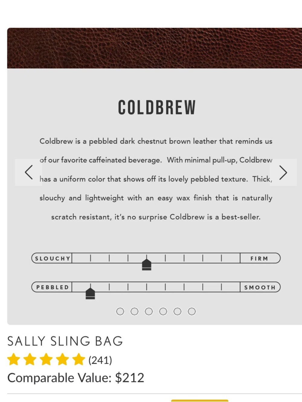 LAST CALL! WANT IT? BUY IT! PORTLAND  LEATHER COMPANY COLD BREW SALLY SLING BAG - Picture 8 of 14